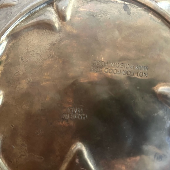 VTG Italian Solid Brass Maple Leaf Decorative Bowl MCM , Academia, Fall, Cottage - Picture 4 of 7